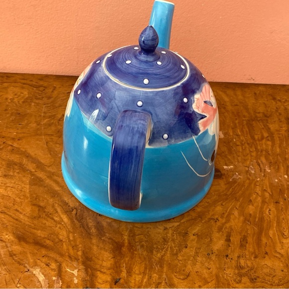 2002  Le Gourmet Chef Hand Painted Ice Skating Snowman Teapot - Picture 15 of 16